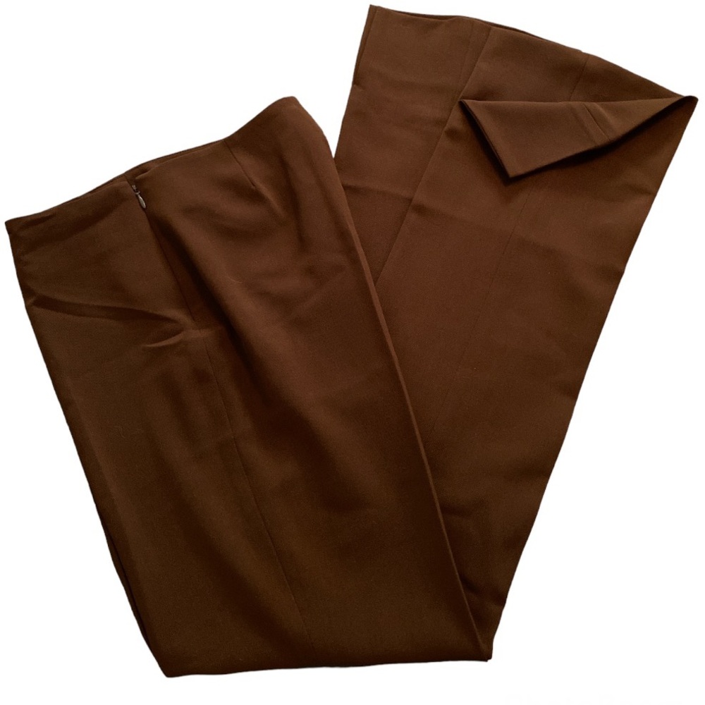 Alberta Ferretti wool blend front vent slacks